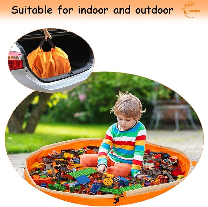Toy Storage for Lego Play Mat Bag - Image 5