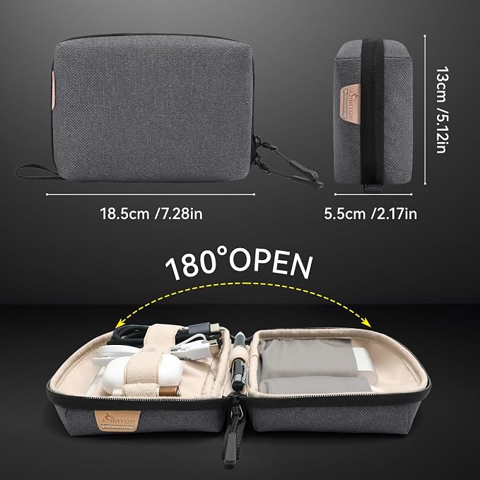 SIMTOP Electronics Organizer Cord Organizer Travel, Small Tech Bag - Image 2