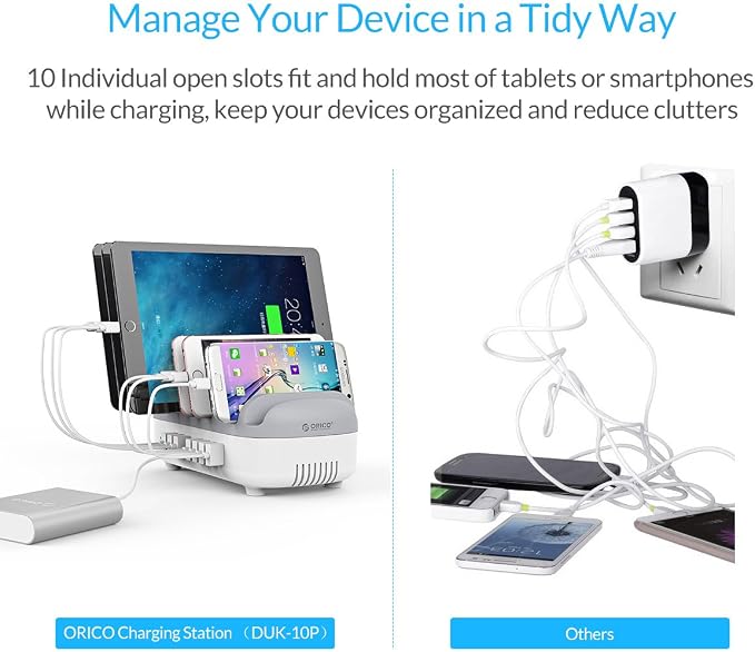 ORICO USB Charging Station, 120W Charging Docking Organizer - Image 3