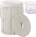 Laundry Hamper with Lid Laundry Basket with Lid 72L, White