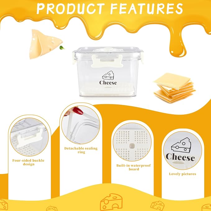 Cheese Container for Refrigerator, Cheese Keeper - Image 2