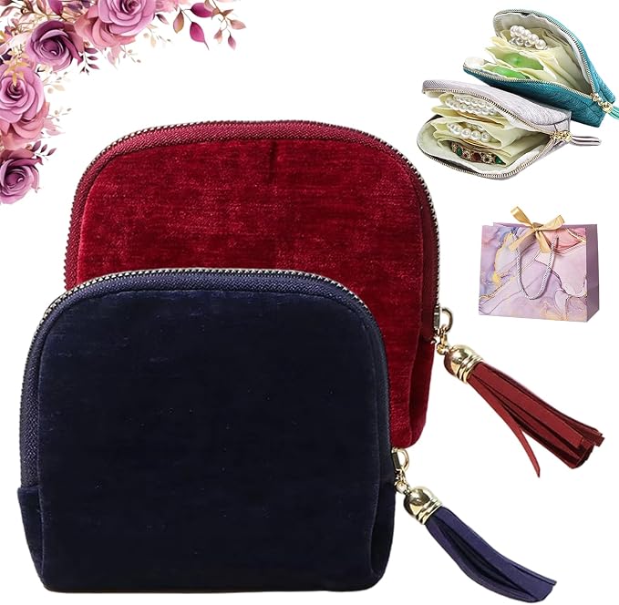 Travel Jewelry Case, Portable Jewelry Storage Bag, Compact Foldable Five by Unknown