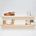 Homeforia 48 inch Natural Floating Shelf, High End Solid Real Wood 48inch Small by Homeforia