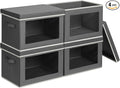 Stackable Storage Bins with Lids by Homsorout