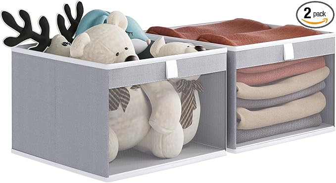 Linen Closet Organizers and Storage, Closet Storage Bins Basket Organizer by Coyacool