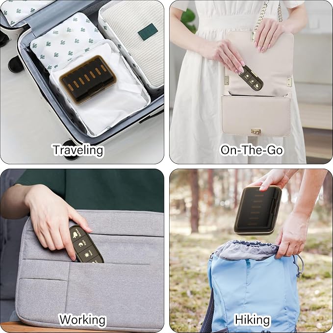 Weekly Pill Organizer 4 Times a Day, 7 Day Pill Box 4X, Portable - Image 5