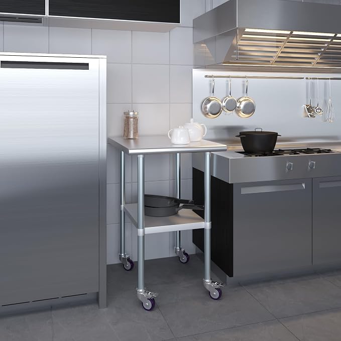 AmGood 24" Long x 30" Deep Stainless Steel Table - Image 9