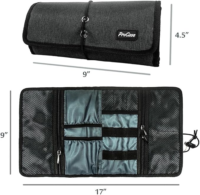 ProCase Electronic Organizer Cord Pouch, Travel Cable Charger Phone Accessories - Image 3
