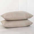 MooMee Bedding Pillowcases Pack of 2 100% Washed Cotton Linen Like Textured by MOOMEE