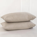 MooMee Bedding Pillowcases Pack of 2 100% Washed Cotton Linen Like Textured by MOOMEE