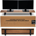 Moodular Wooden Monitor Stand 45.6” Large Desk Organizer by ULTRARM
