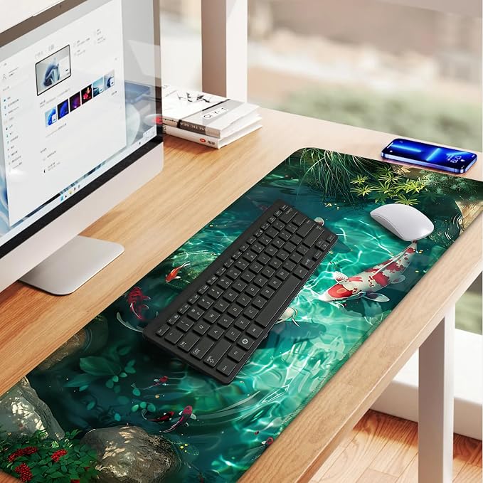 Koi Fish Mouse Pad XXL – Large Japanese Pond Desk Mat - Image 6