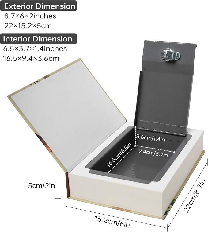 Real Paper Transfer Book Safe, Hollow - Image 2