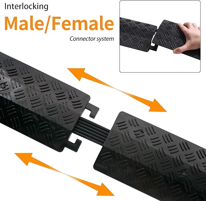 Small 3 Pack - Floor Cord Cover Cord Protector Drop Over Drop Trak Cable Ramp - Image 6