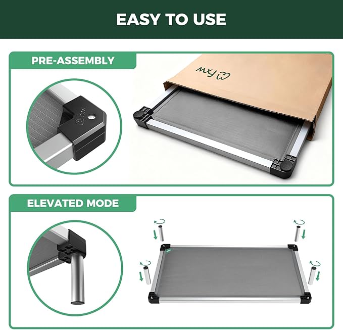 FXW TitanNest Chew-Proof Elevated Dog Bed, Raised Cot - Image 5