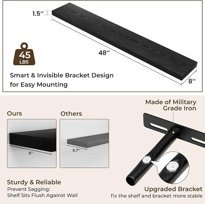 RICHFOCUS 48Inch Floating Shelves - Image 3