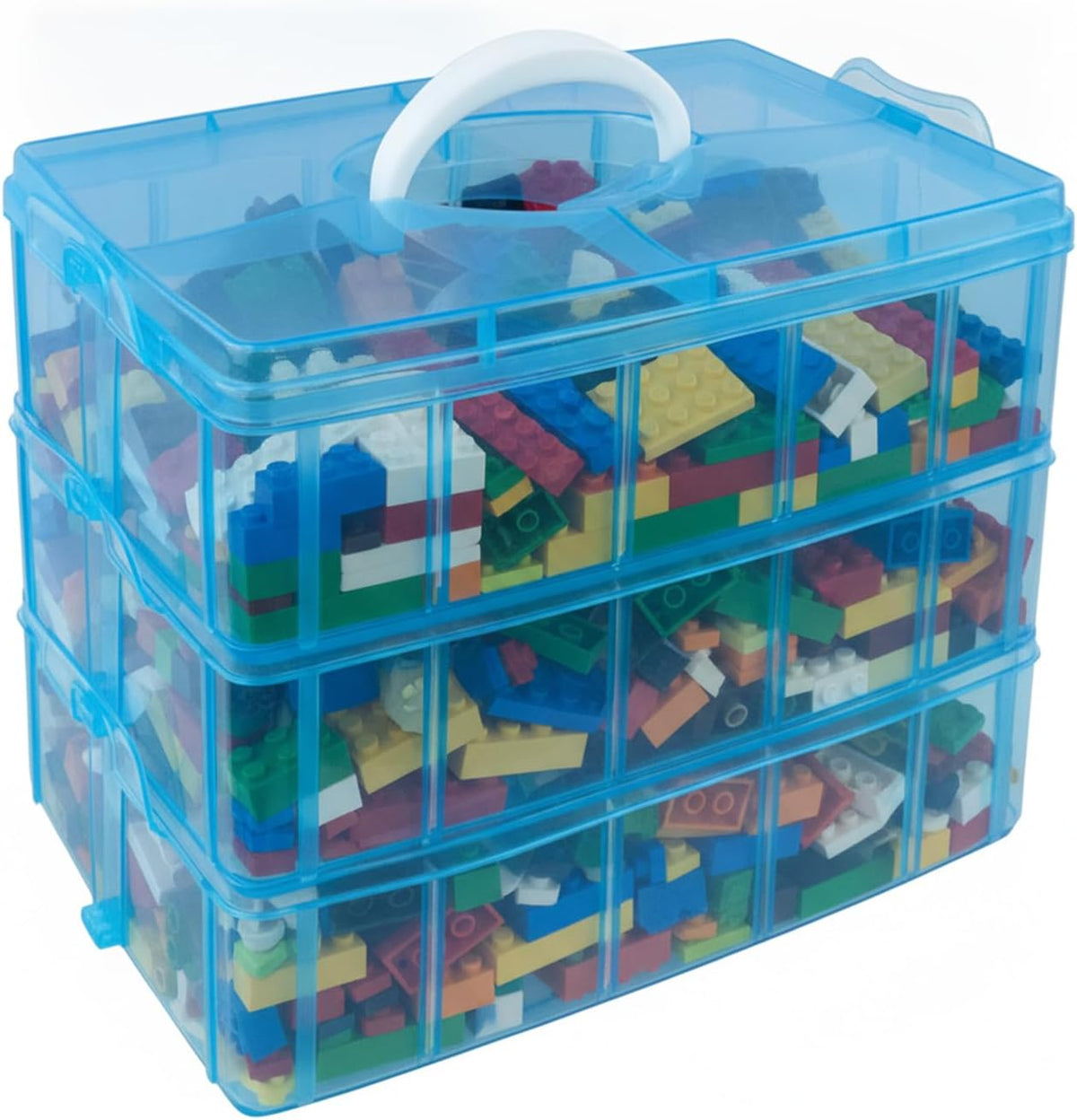 Guyuyii 3-Layer Stackable Craft Storage Box - 30 Adjustable