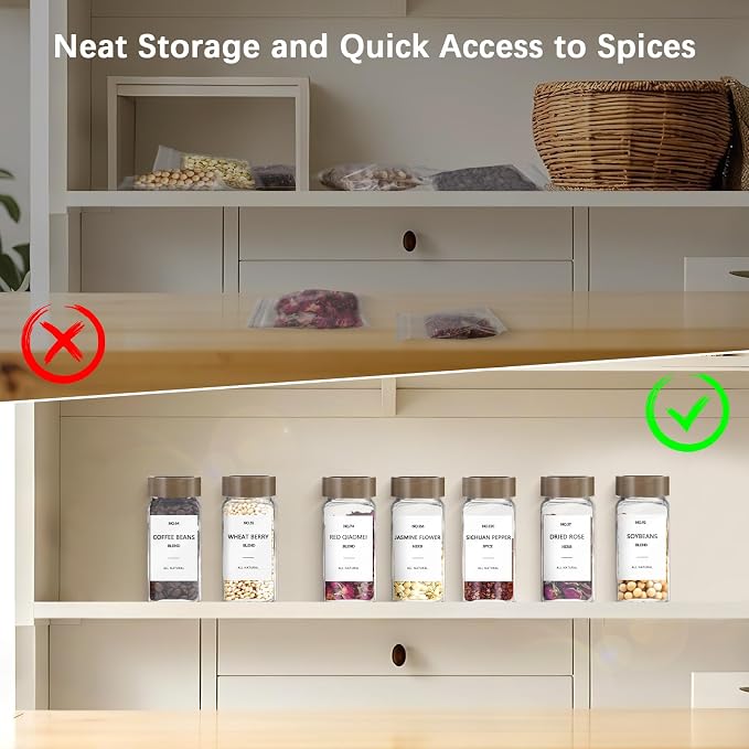 ZEHIQ 48Pcs Glass Spice Jars - Image 7