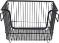 Tyenaza Freezer Organizer Bin Keep Tidy Metal Stackable Fruits Meat Wire Basket by Tyenaza