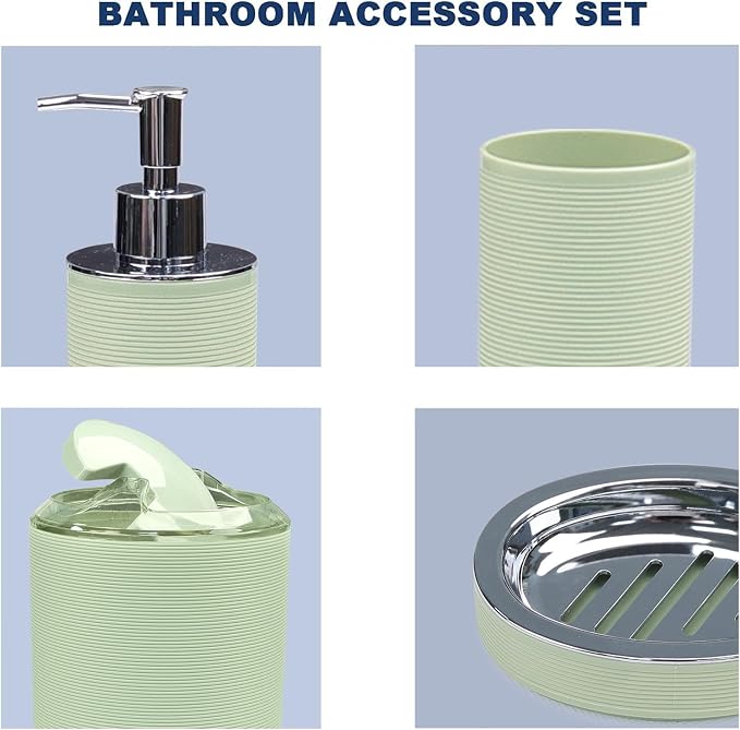 CERBIOR Bathroom Accessories Set Bath Ensemble Includes Soap Dispenser - Image 3