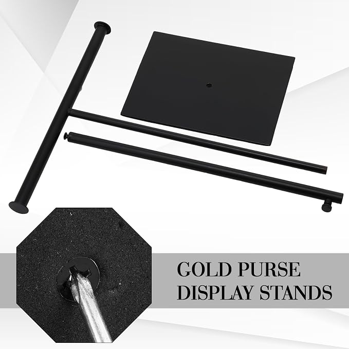Leinuosen 4 Pcs T Shaped Purse Display Stand Necklace Display Stand Tabletop - Image 4