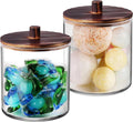2 Pack 50oz Laundry Pods Container with Dark Wood Lid