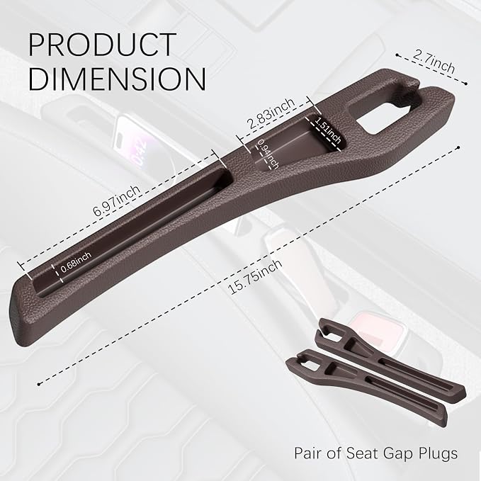 2PCS Car Seat Gap Filler Organizer, 2 in 1 Car Gap Filler - Image 2
