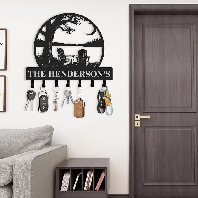 Personalized Metal Key Holder Wall Mount, Key Holder - Image 2