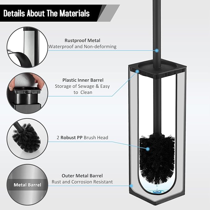 Stainless Steel Toilet Bowl Brush and Holder - Image 3