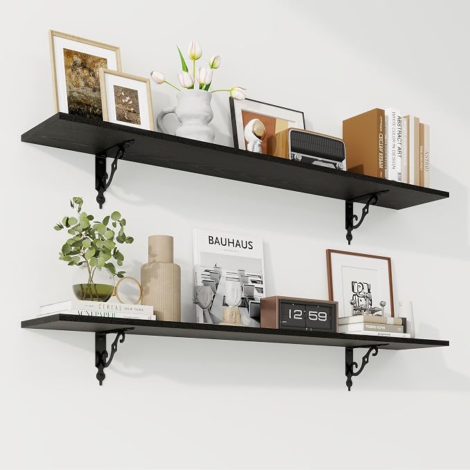 RICHFOCUS Floating Shelves for Wall Decor, 47.3W x 8D Shelves Set of 2 by Unknown