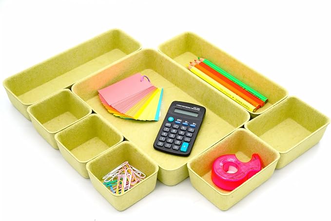 Welaxy Drawer organizers trays Felt storage bin home office Desk Minimalist - Image 2