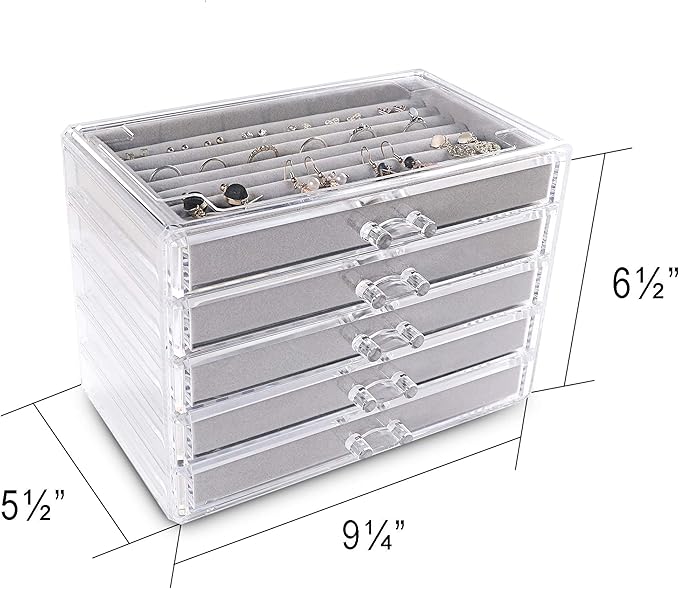 Frebeauty Extra Large Acrylic Jewelry Box - Image 5
