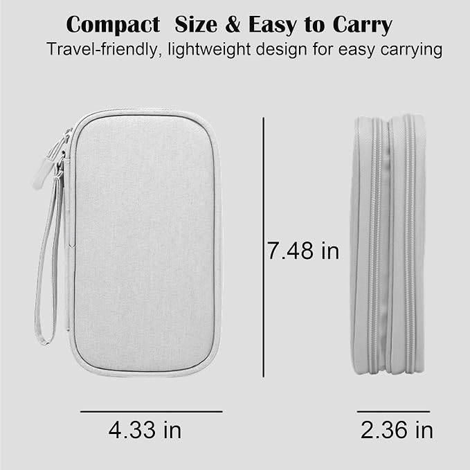 Travel Cable Organizer Tech Pouch: Portable Double Layers Cord Organizer Bag - Image 4
