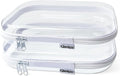 Clear Hard Zipper Case for Storage, Durable Clear Zipper Pouches, Hard Plastic by Gberlczz