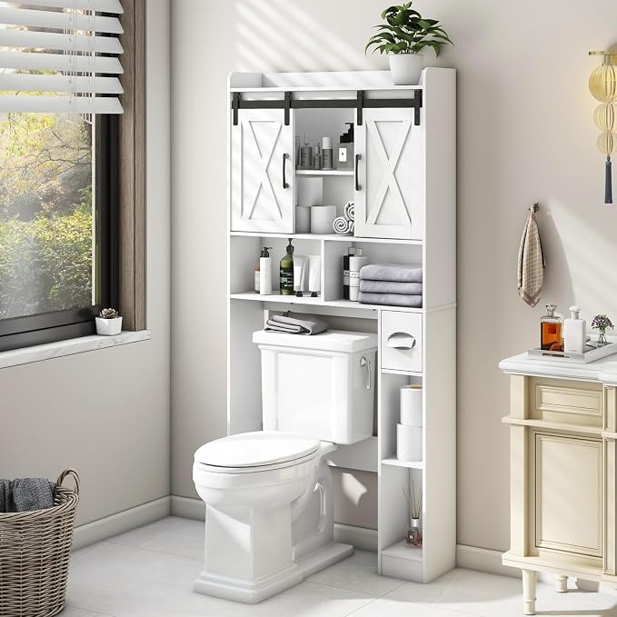 Vabches Over The Toilet Storage Cabinet, Farmhouse Storage Cabinet Over Toilet by Vabches