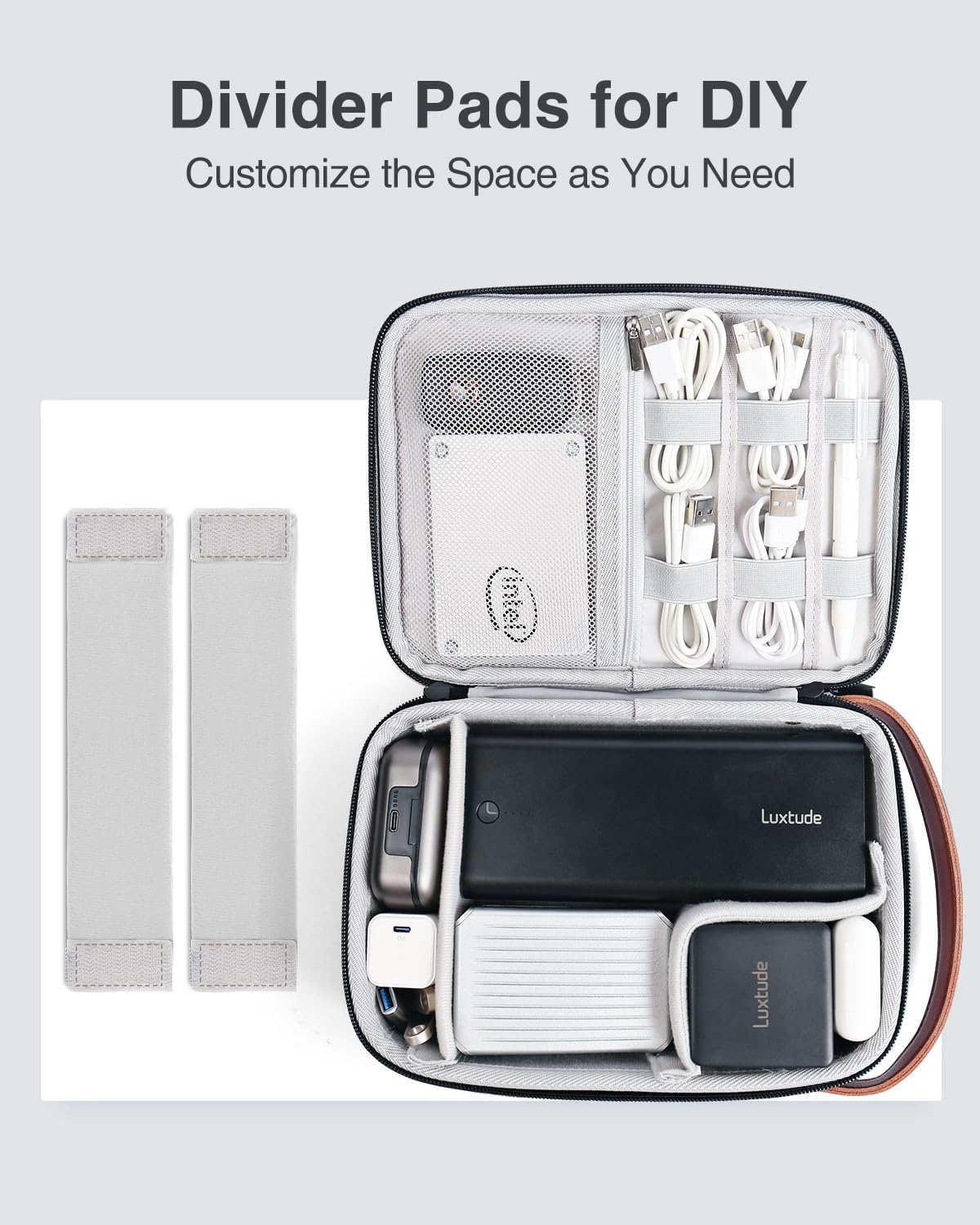 Electronics Organizer Travel Case, Portable Tech Bag for