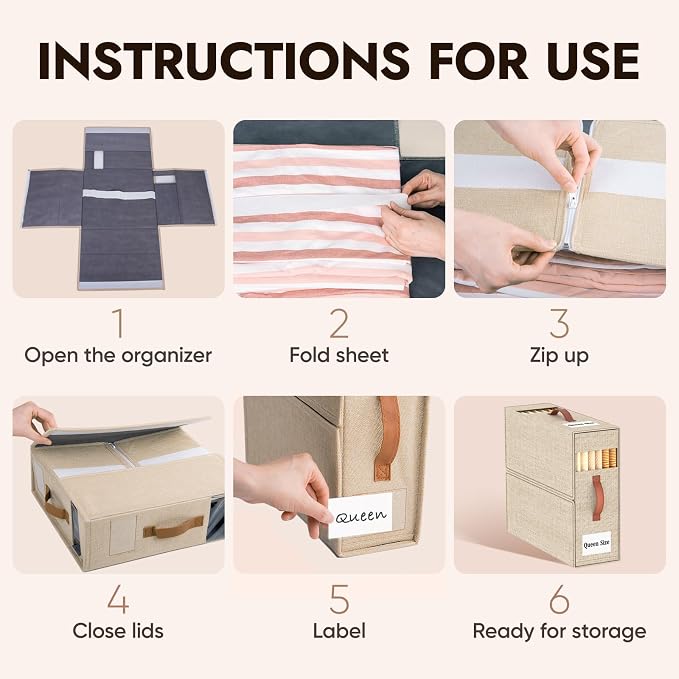 6 Pack Bed Sheet Organizers and Storage - Image 6