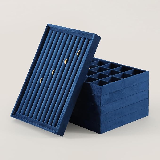 Ring Tray, Velvet Jewelry Trays, Premium Ring Display Case, Luxury Stud Earring - Image 3