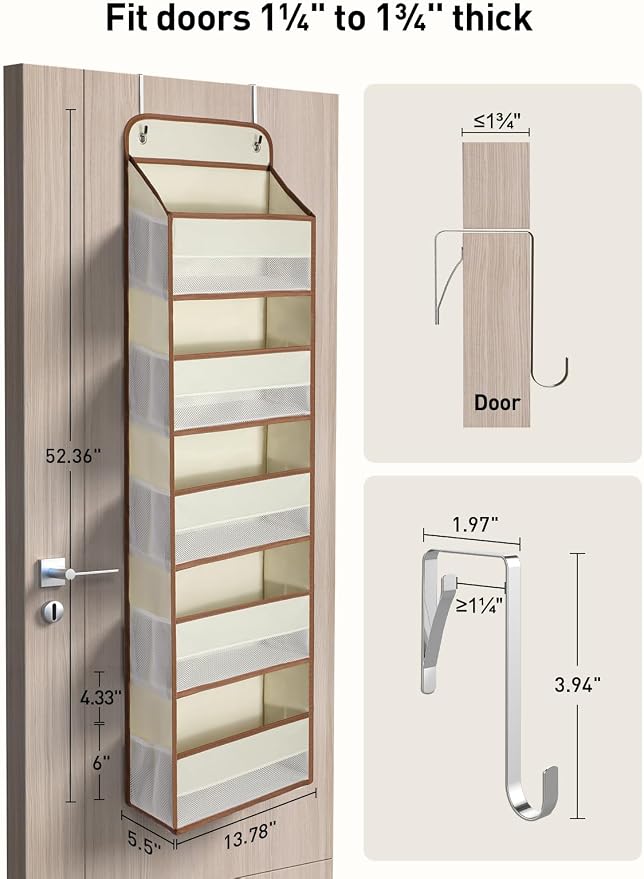 Yecaye 1 Pc 5 Tier Over the Door Organizer - Image 4