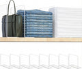 OKPOW Acrylic Shelf Dividers for Closet Organization: 8 Pack Tall Durable Clear by OKPOW