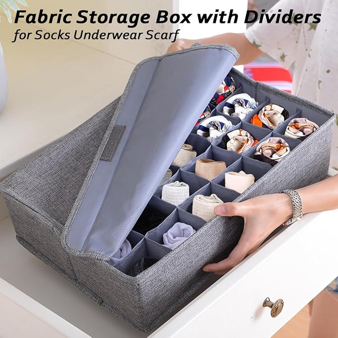 AARAINBOW 4 Packs Underwear Socks Ties Storage Organizer - Image 4