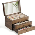 Meangood Jewelry Box Organizer for Women, 3 Layer Large Jewelry Storage Case by Meangood