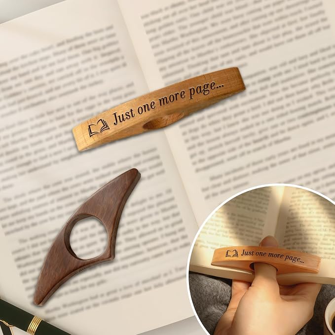 Wooden Book Page Holders for Reading by JUBOPE