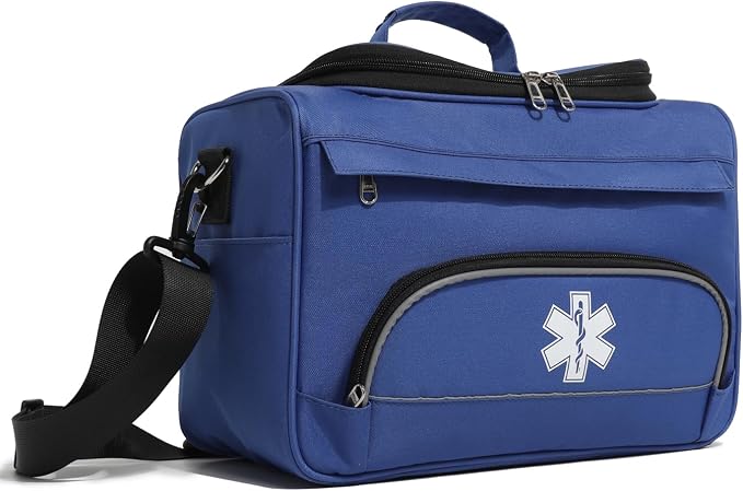 Empty Medicine Bag for Travelling Red First Aid Bag On Call Trauma Bag EMT - Image 5