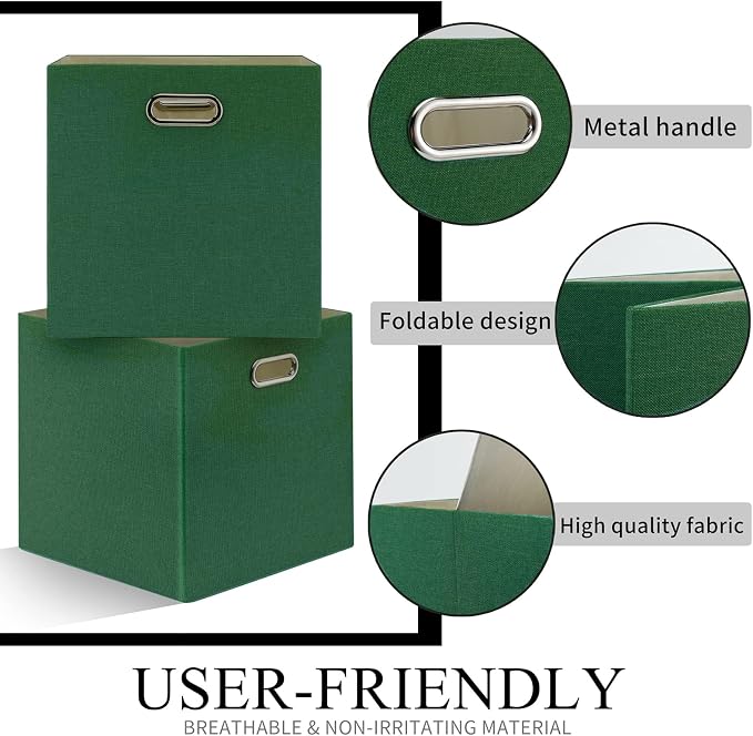 Cube Storage Bins 13×13 Linen Foldable Box - Image 2