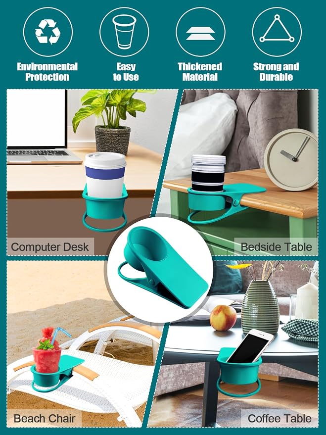 Kalolary 2-Pack Table Edge Cup Holder - Image 7