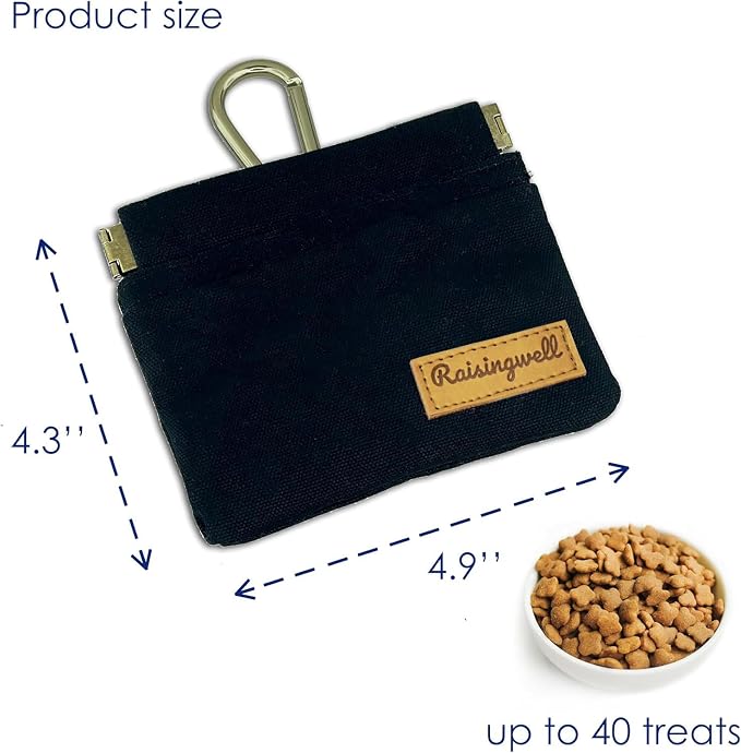 Dog Treat Pouch, Cotton Fabric, Hand Free Dog Walking Bag - Image 2