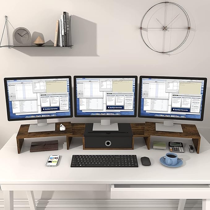 WESTREE Triple Dual Monitor Stand Riser - Image 5