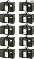 TAILI 10 Pack Green Extra Large Storage Bags, Heavy Duty Totes by TAILI