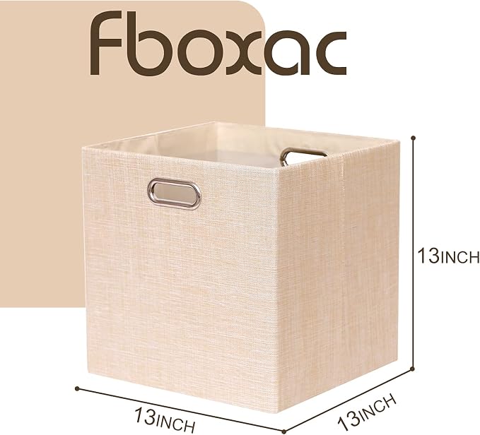 Cube Storage Bins 11×11 Linen Foldable Box - Image 3